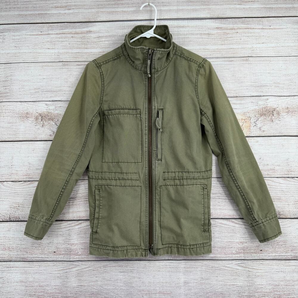 Madewell Fleet Military‎ Jacket Womens Small Green Full Zip Long Sleeve